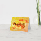 Vintage Kundenkarte mit Rose - leere Karte (Vorderseite)