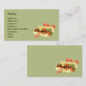 Vintage Kundenkarte Rose Visitenkarte (Vorne/Hinten)