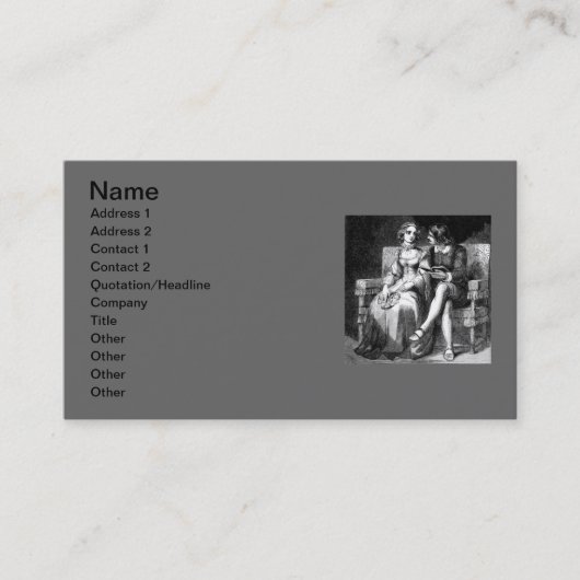 Vintage Kundenkarte Visitenkarte (Vorderseite)