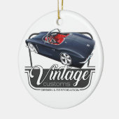 Vintage kundenspezifische Korvette Keramik Ornament (Links)