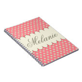 Vintage kundenspezifische personalisierte beige notizblock (Rechte Seite)