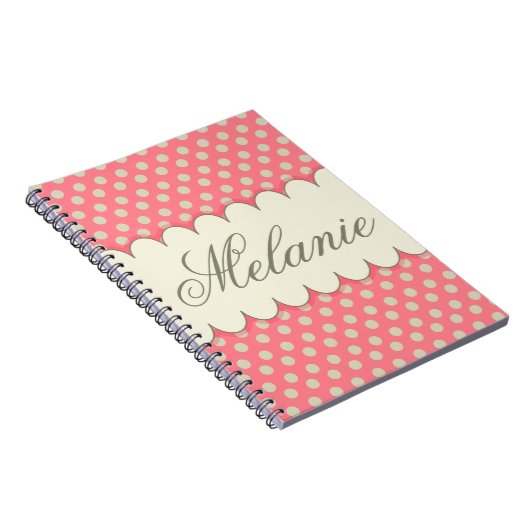 Vintage kundenspezifische personalisierte beige notizblock (Rechte Seite)