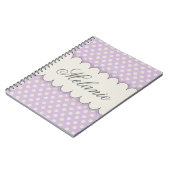 Vintage kundenspezifische personalisierte lila notizblock (Linke Seite)