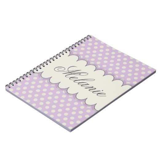 Vintage kundenspezifische personalisierte lila notizblock (Linke Seite)