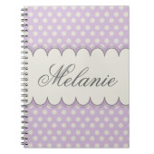 Vintage kundenspezifische personalisierte lila notizblock (Vorderseite)