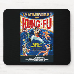 Vintage Kung-Fu Karate Bjj Martial-Arts-Film Retro Mousepad