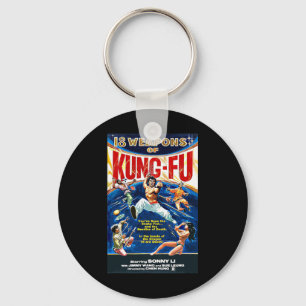 Vintage Kung-Fu Karate BJJ Martial-Arts-Film Retro Schlüsselanhänger