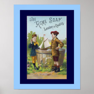 Vintage-Kunst Acme Seifenwerbung Poster