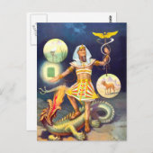 Vintage Kunst Ägyptens Postkarte (Vorne/Hinten)