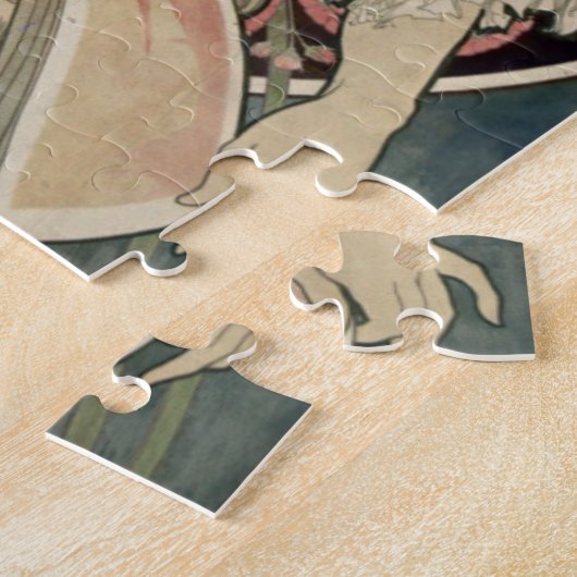 Vintage Kunst Alphonse Mucha Puzzle (Seite)