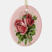 Vintage Kunst Antike Rose Keramikornament (Rechts)