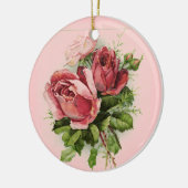 Vintage Kunst Antike Rose Keramikornament (Links)