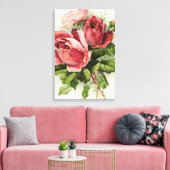 Vintage Kunst Antike Rose Leinwanddruck (Insitu (Wohnzimmer))