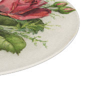 Vintage Kunst Antike Rose Schneidebrett (Ecke)