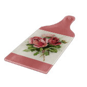 Vintage Kunst Antike Rose Schneidebrett (Ecke)
