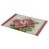 Vintage Kunst Antike Rose Schneidebrett (Ecke)