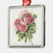 Vintage Kunst Antike Rose Silbernes Ornament (Links)