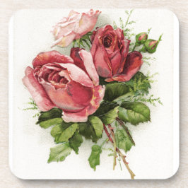 Vintage Kunst Antike Rose Untersetzer