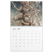 Vintage Kunst Arthurrackhams Shakespeare Kalender (Mär 2026)