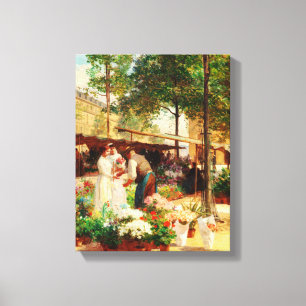 Vintage Kunst - Blume Shop Leinwanddruck