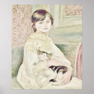 Vintage Kunst "Child with Cat" von Renoir Poster