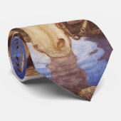 Vintage Kunst, Cowboy Watering Seines Pferdes durc Krawatte (Gerollt)