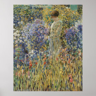 Vintage Kunst, Dame im Garten durch Frederick Poster