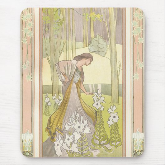 Vintage Kunst-Deko-Art Mousepad (Vorne)