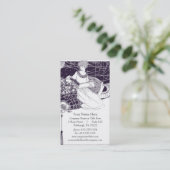 Vintage Kunst-Deko-Geschäfts-Karte Visitenkarte (Stehend Vorderseite)