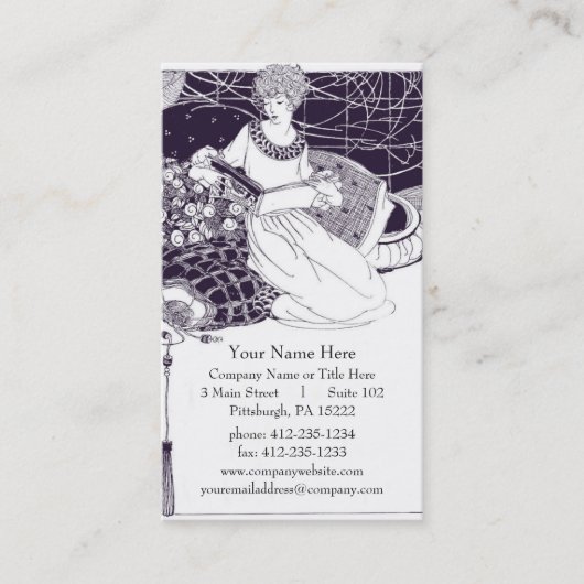 Vintage Kunst-Deko-Geschäfts-Karte Visitenkarte (Vorderseite)