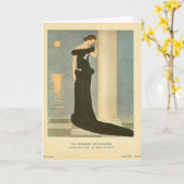 Vintage Kunst-Deko-Illustration ~ La-Schönheit Karte (Gelbe Blume)