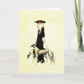 Vintage Kunst-Deko-Mode Karte (Vorderseite)