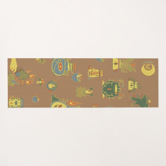 Vintage Kunst der Hexerei Yogamatte (Rückseite (Horizontal))