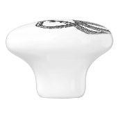 Vintage Kunst der Kraken-Tentakeln | Kraken | Keramikknauf (Seitenansicht)