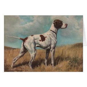 Vintage Kunst - Der Pointer Hund,