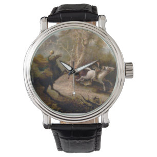 Vintage Kunst der schläfrigen Höhle Armbanduhr