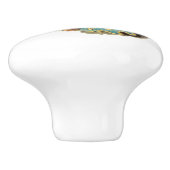 Vintage Kunst des Black Circus Horses Keramikknauf (Seitenansicht)