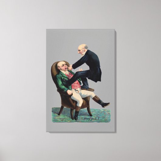 Vintage Kunst des Zahnarztes Leinwanddruck (Vorderseite)