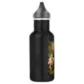 Vintage Kunst Edelstahlflasche (Links)