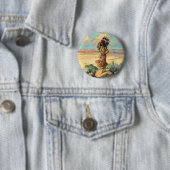 Vintage Kunst: Eingeborene amerikanische Frau mit  Button (Beispiel)