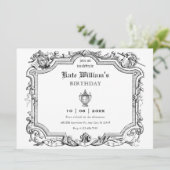 Vintage Kunst Einladung (Stehend Vorderseite)