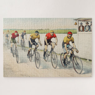 Vintage-Kunst-Fahrradrennen-Illustration 1000 Teil Puzzle