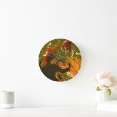 Vintage Kunst - Feuerrauch Runde Wanduhr (Zuhause)