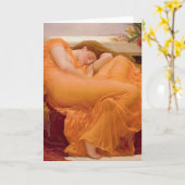 Vintage Kunst Flammensjuni Karte (Gelbe Blume)