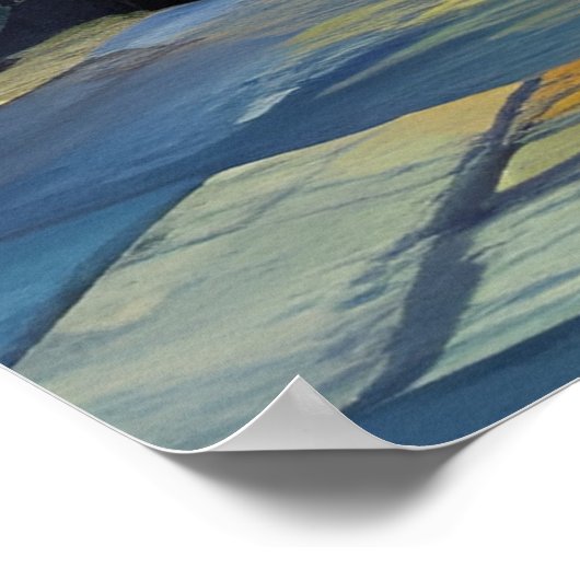 Vintage Kunst - Frankreich alt Poster (Ecke)