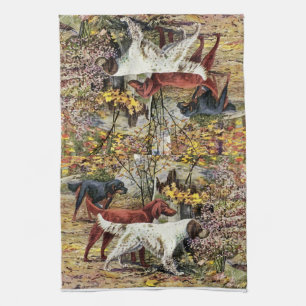 Vintage-Kunst für Setter-Liebhaber Handtuch