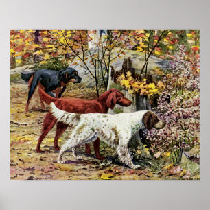 Vintage-Kunst für Setter-Liebhaber Poster