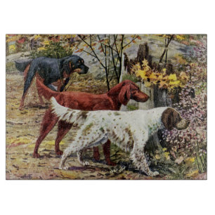 Vintage-Kunst für Setter-Liebhaber Schneidebrett
