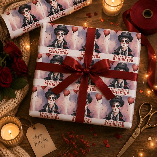Vintage Kunst Geschenkverpackung mit individuellem Geschenkpapier