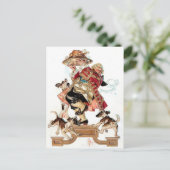 Vintage Kunst Humor Erntedank Postkarten (Stehend Vorderseite)